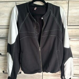 Free People full zip color block sweatshirt